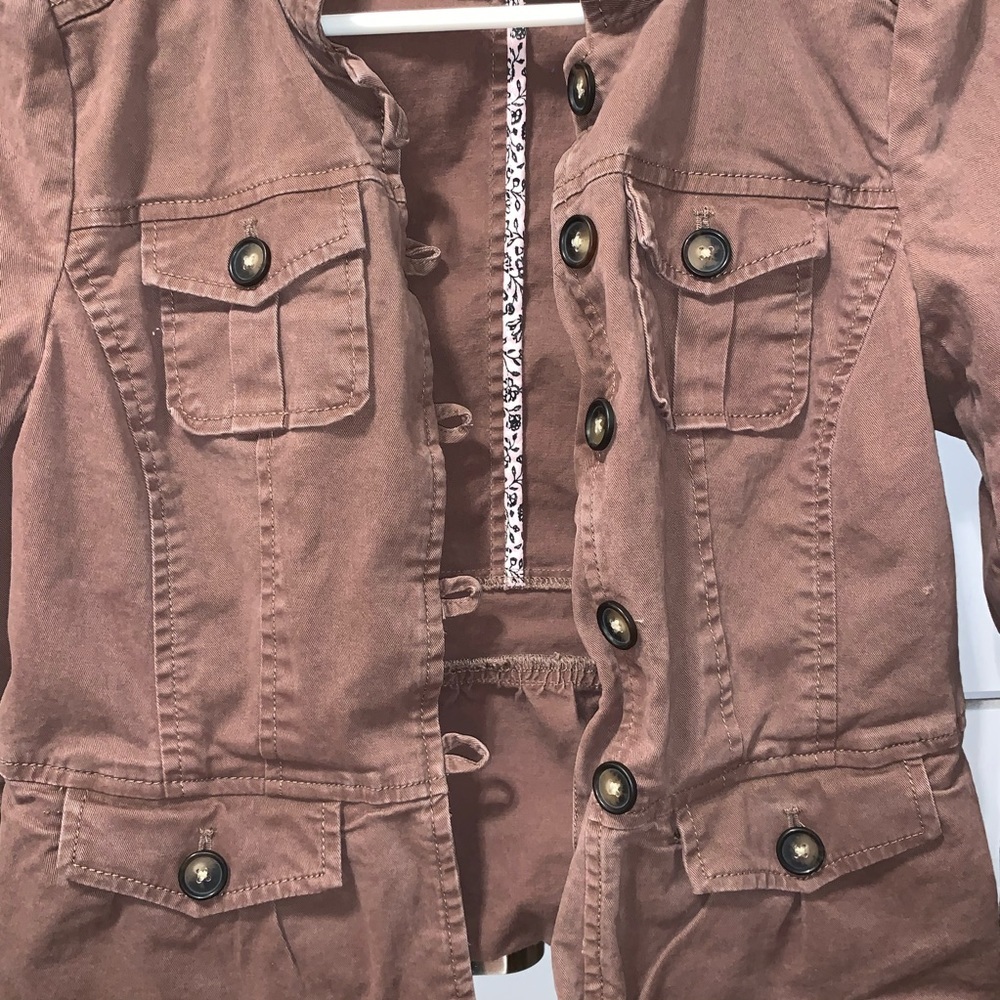 LOFT brown button down jacket - Picture 4 of 5